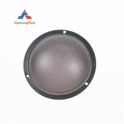 شواية مكبر الصوت المعدنية السوداء